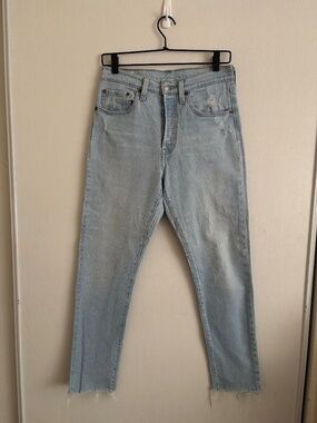 LEVI'S WOMEN'S DISTRESSED 501 SKINNY JEANS 27X28